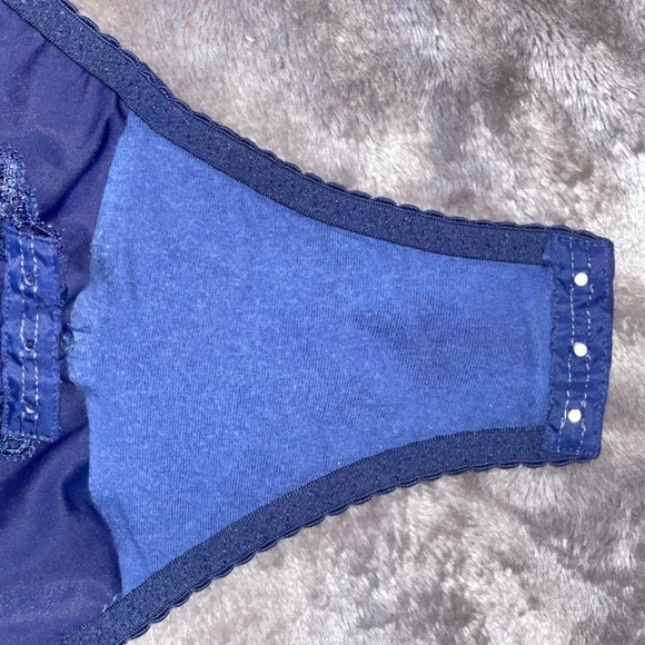 Nefer Teddy Body Suit. Made in Italy. Size 38D Dark Blue with snap crotch - Picture 16 of 16